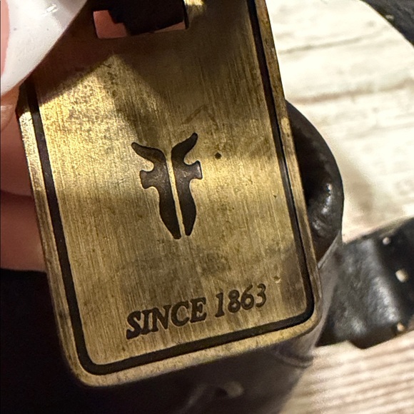 Frye Black Leather Bag with Gold Studs - Picture 12 of 12